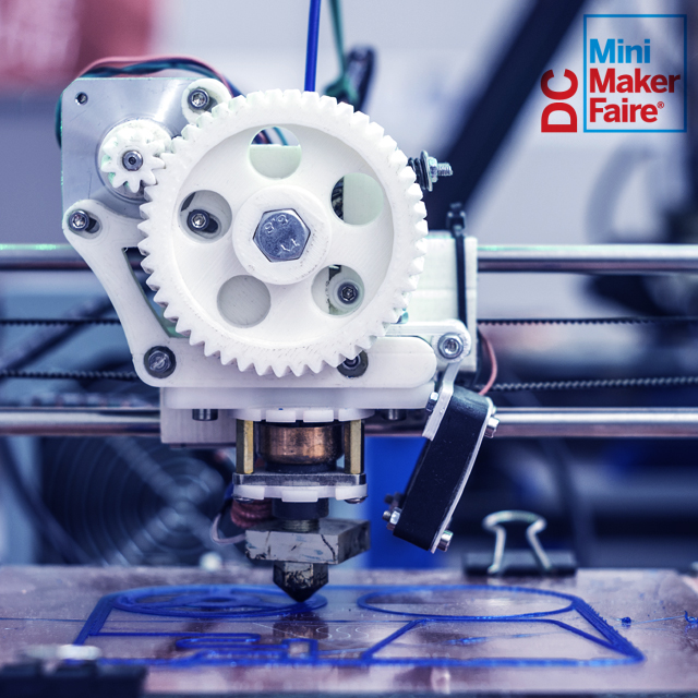 Mini 3D Printing machine at the DC Mini Maker Faire