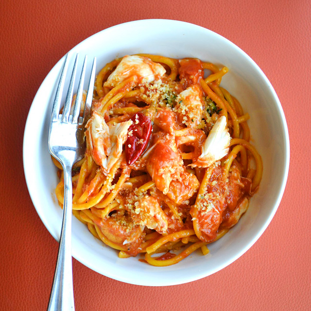 Fresh seafood pasta