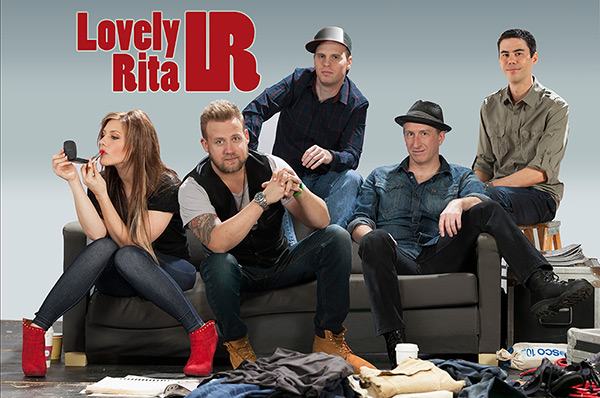 Lovely Rita band posing on a couch