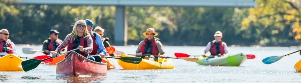 Group kayaking tour on the Anacostia river