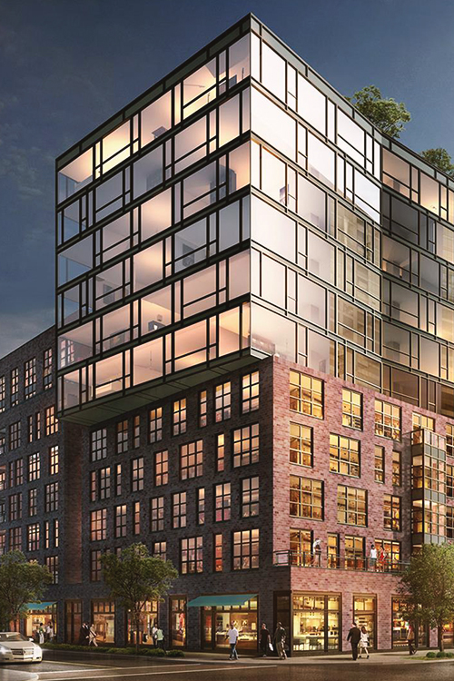 Exterior view of Arris luxury waterfront apartments