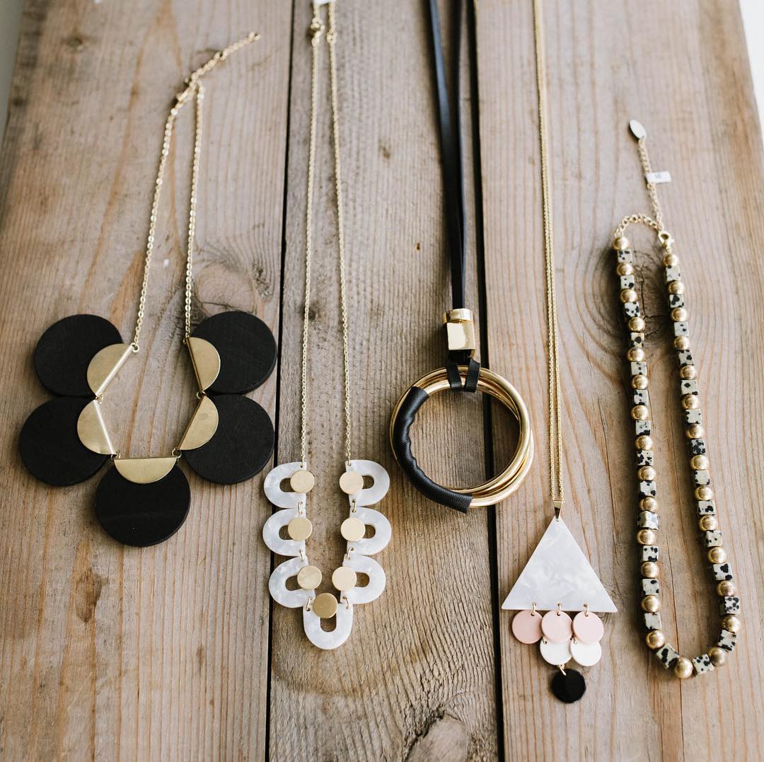 Homemade jewelry at Willow store in DC
