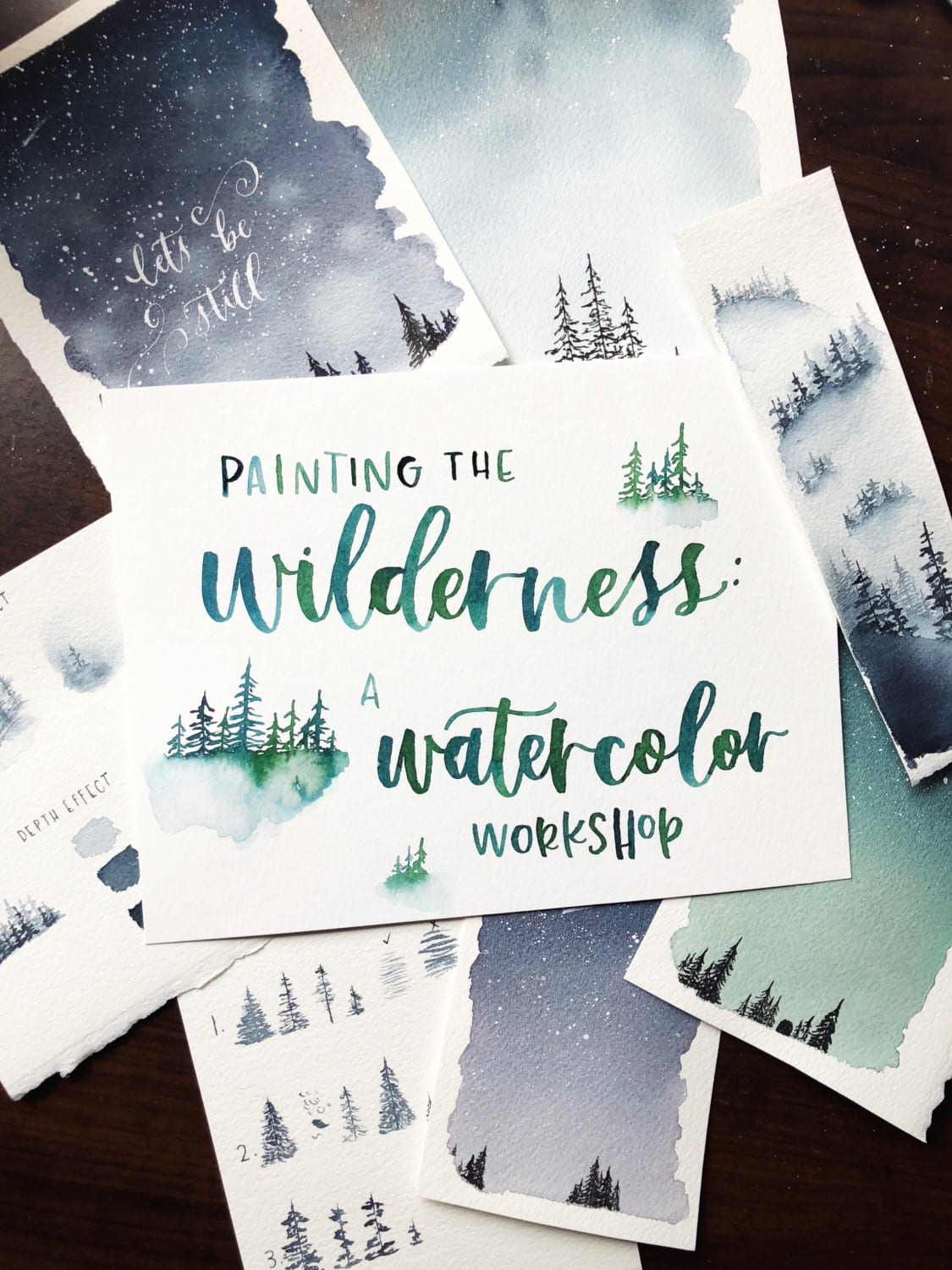 Watercolor invite to Paint the Wilderness