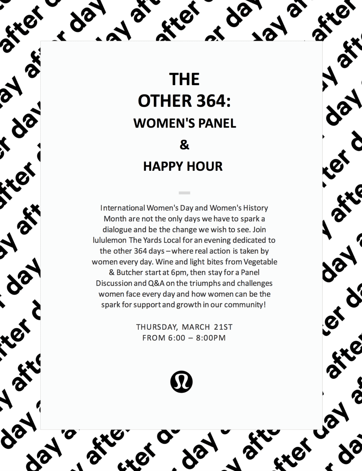 Flyer for the Other 364: Women's History event