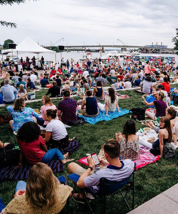 Crowd watching Friday Night Concert.